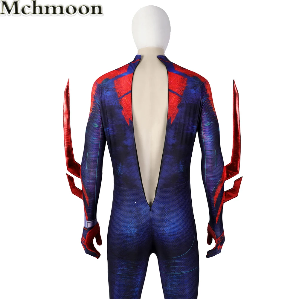 Uomo blu 2099 Spider Cosplay Costume travestimento Spider Cosplay Zentai body 3D stampato Spider Costume tuta con maschera