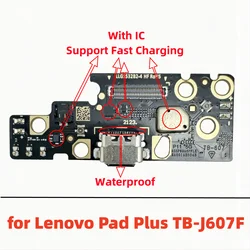 USB Charger Dock Connector Board Charging Port Flex Cable For Lenovo Pad Plus TB-J607F J607