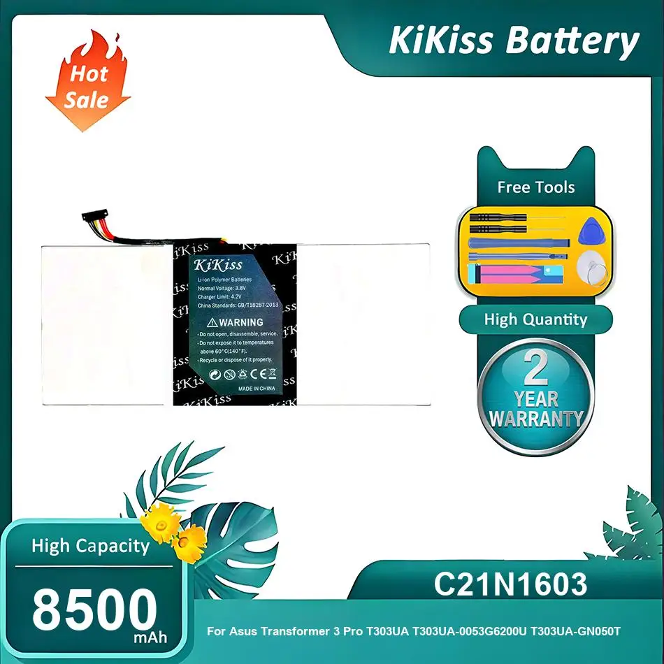 

Replacement Laptop Battery For Asus Transformer 3 Pro T303UA T303UA-0053G6200U T303UA-GN050T,C21N1603,8500mAh