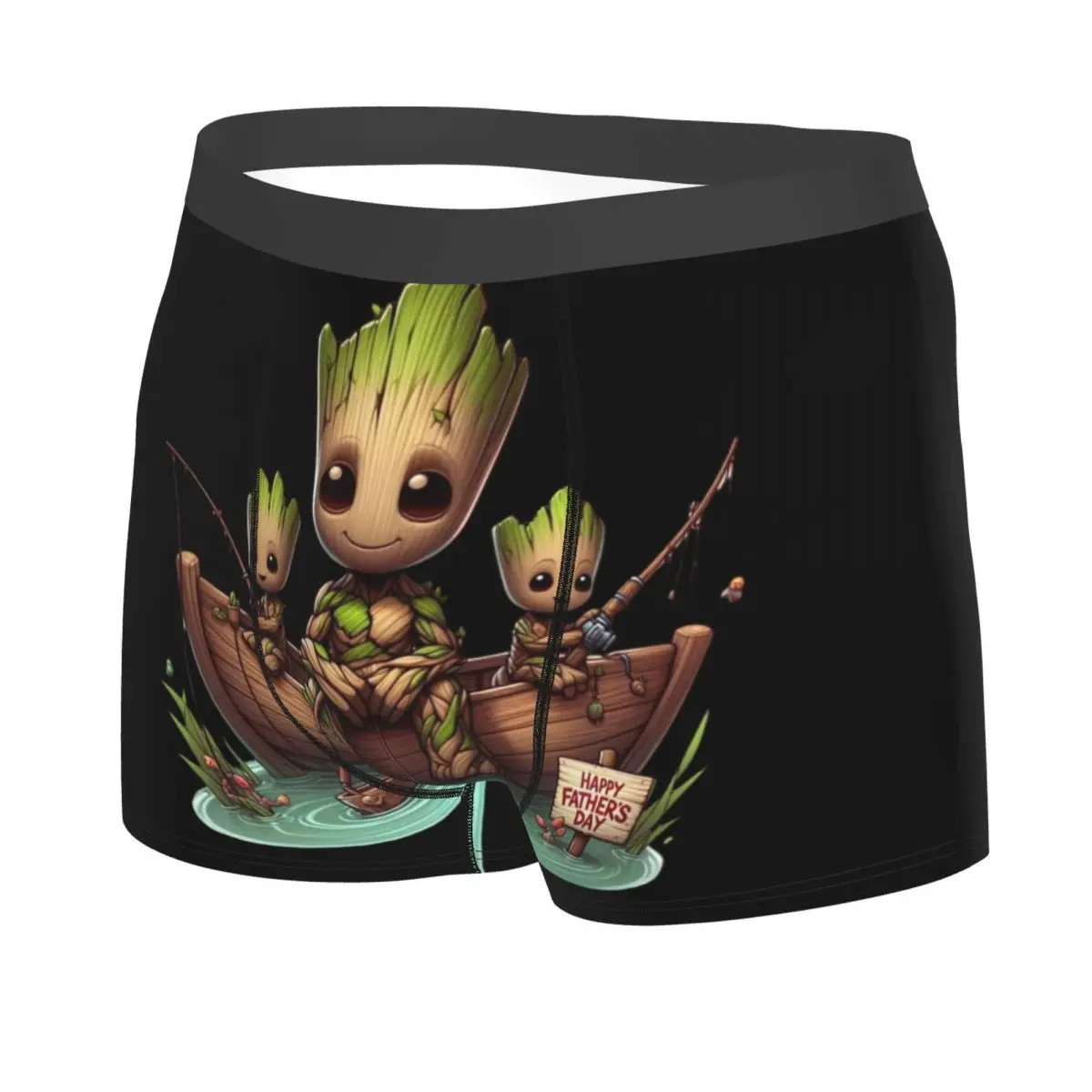 ملابس داخلية رائعة من Guardians Of The Galaxy I Am Groot Monster Boxers، ملابس داخلية مريحة للرجال