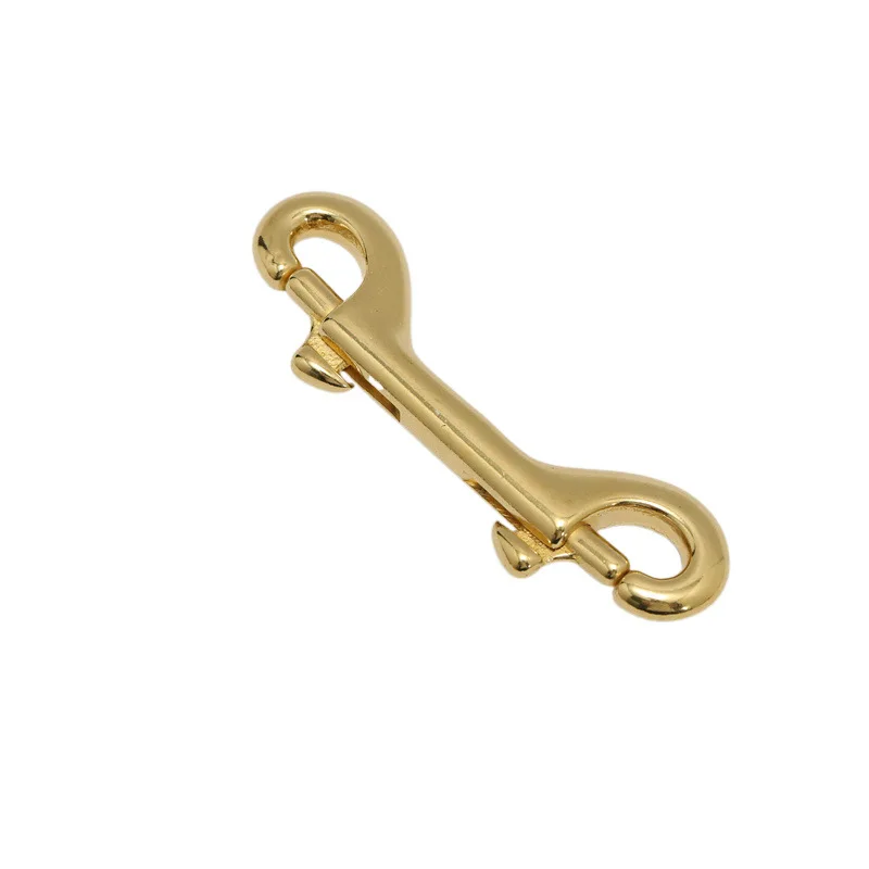 1pcs Solid Brass Double End Snap Hook Bolt Trigger Clip Clasps Heavy Duty Luggage Pet Rope Leashes Clip High Quality