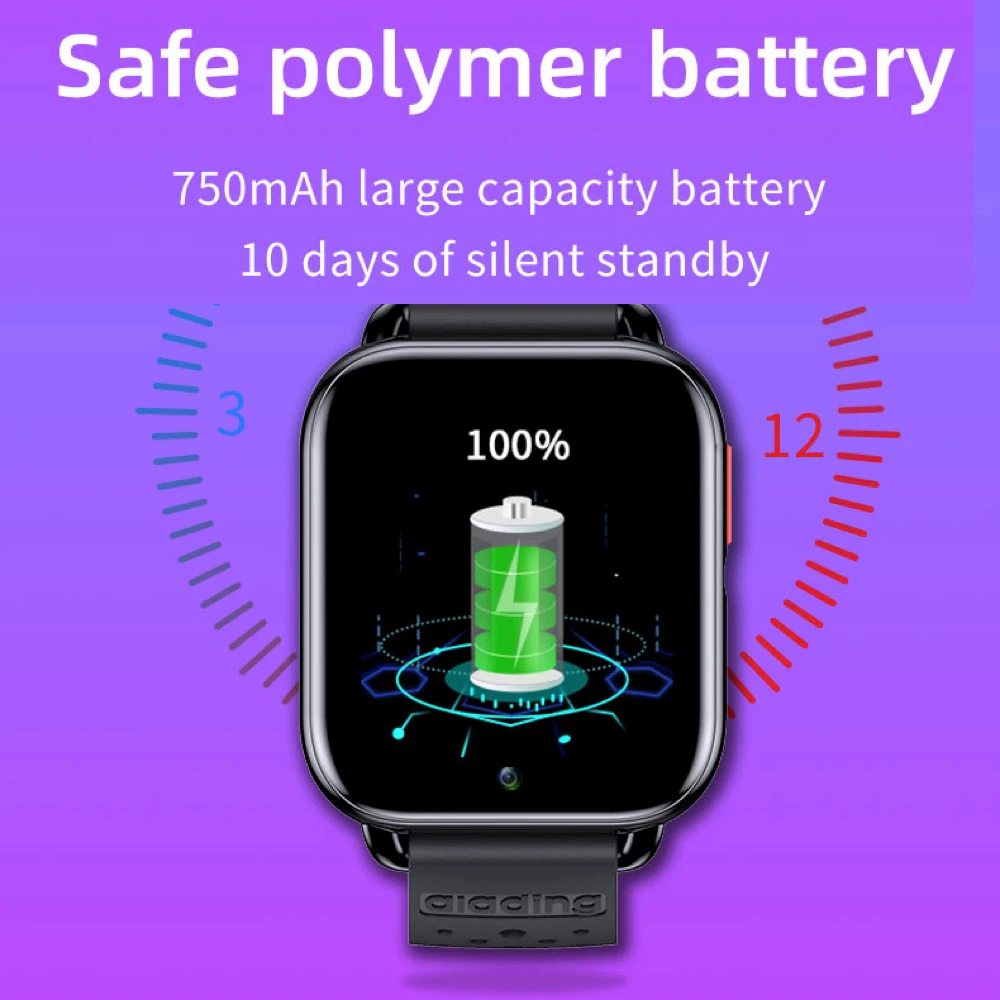 어린이용 4G 스마트 워치, 건강 SOS, GPS 위치, 영상 통화, WiFi, SIM 카드, 1.83 인치 HD 스마트 워치 카메라, 방수 아기