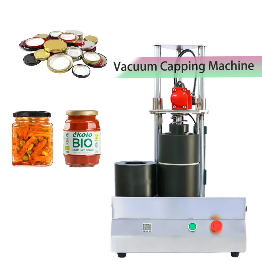 Capping Machines Desktop Type Glass Jar Bottle Vacuum Capping Machine,Semi-Automatic Vacuum Jar Capping Machine