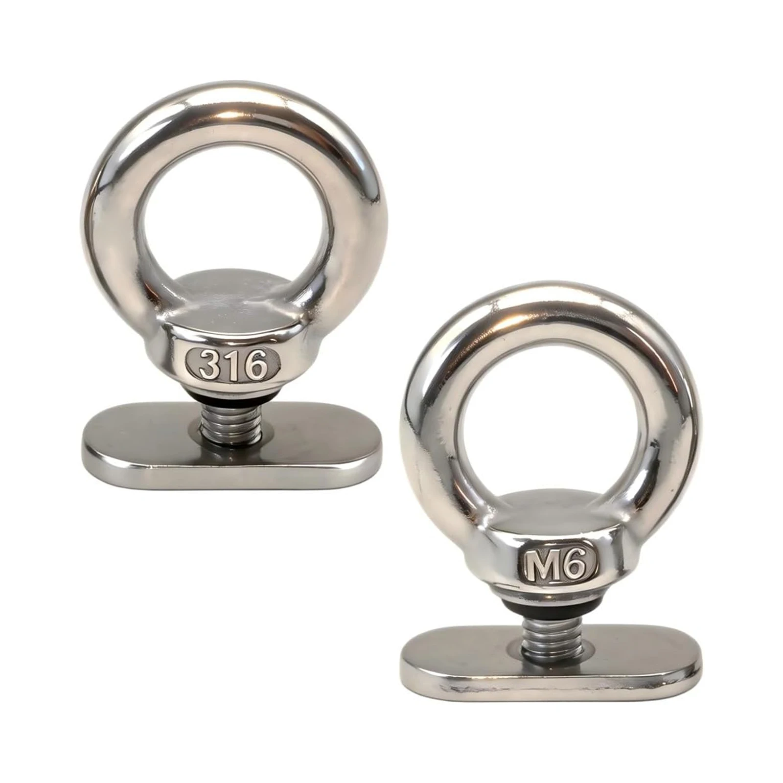 Kayak Track Mount Tie Down Eyelet Rust Proof Ring Shaped Eye Bolt Multi-Purpose for Kayak Canoe Boat RV Trailer Sailboat
