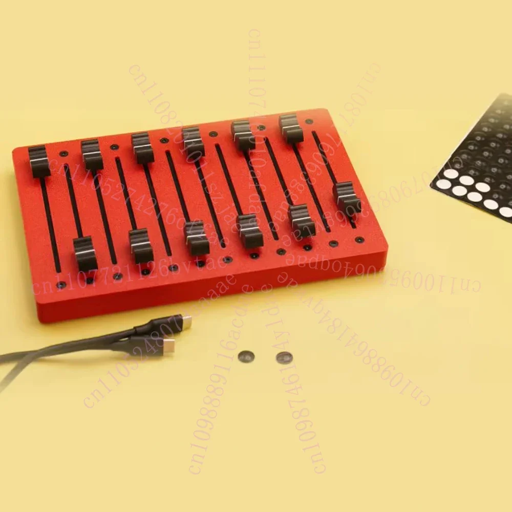 EM-12F 12-Channel Motor Fader MIDI Controller 10cm High-Precision Faders USB Plug & Play
