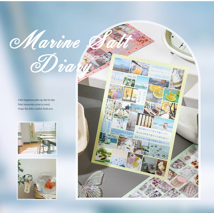 TIANZI 20 Sheets Die Cut Stickers Book Cute Cartoon Decorative Scrapbooking Materials Handmade Diary Japanese Stationery Supplie