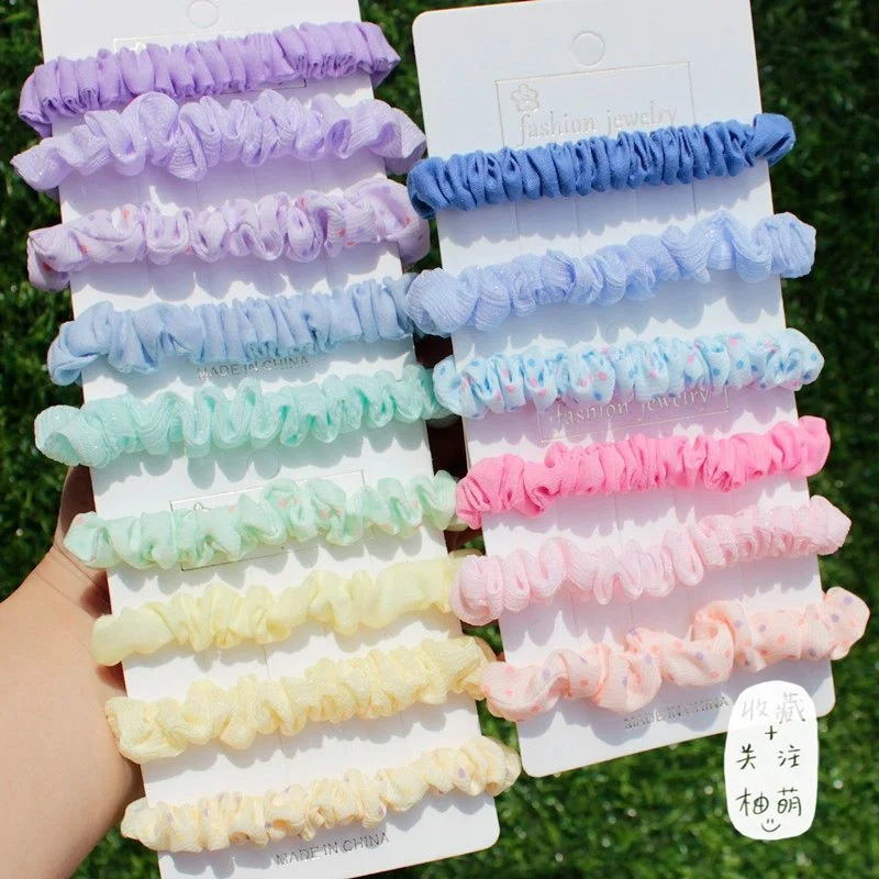 Student children Women Girls Simple Basic Elastic Hair Bands Headband Nylon Elastic Hair Band Headwear Hair Accessories Gift