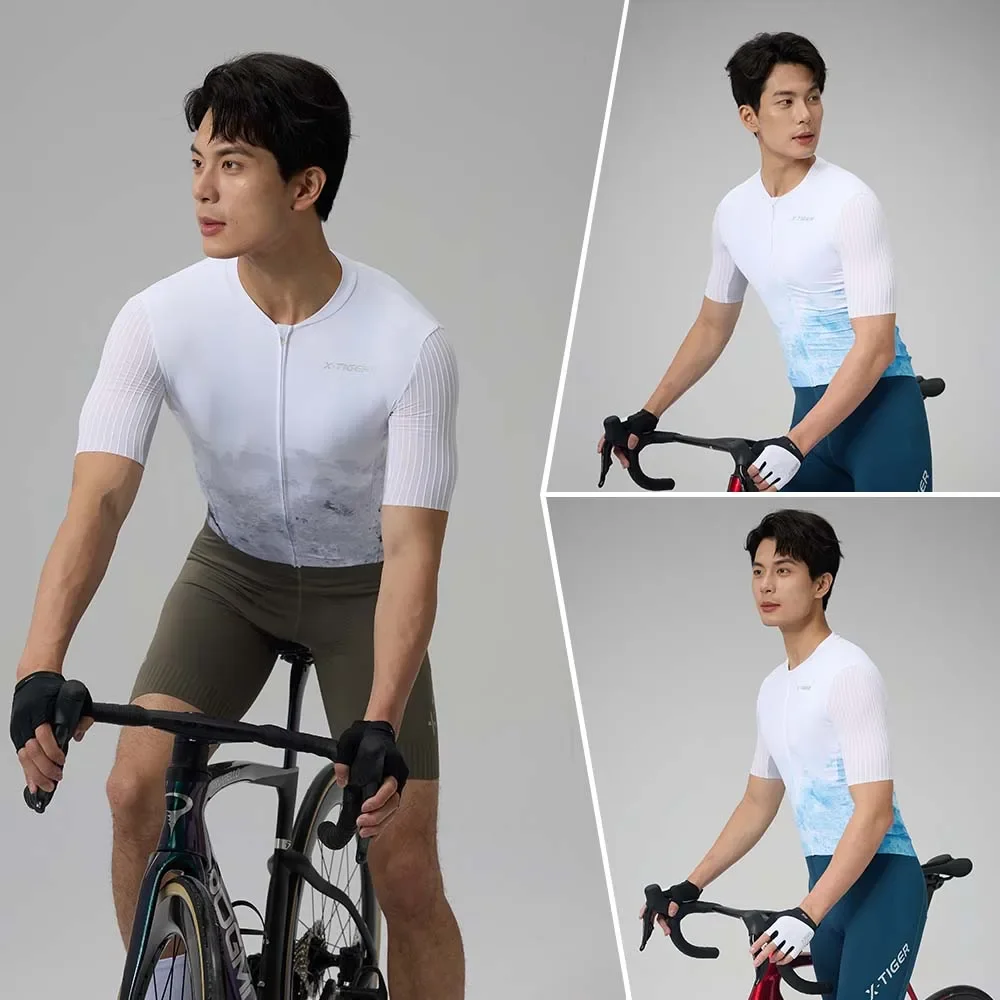 

X-TIGER cycling jersey man Road Bike Shirt MTB Cycling Short Sleeve Sport clothing Anti-UV Bicycle Jersey Clothing pro finish