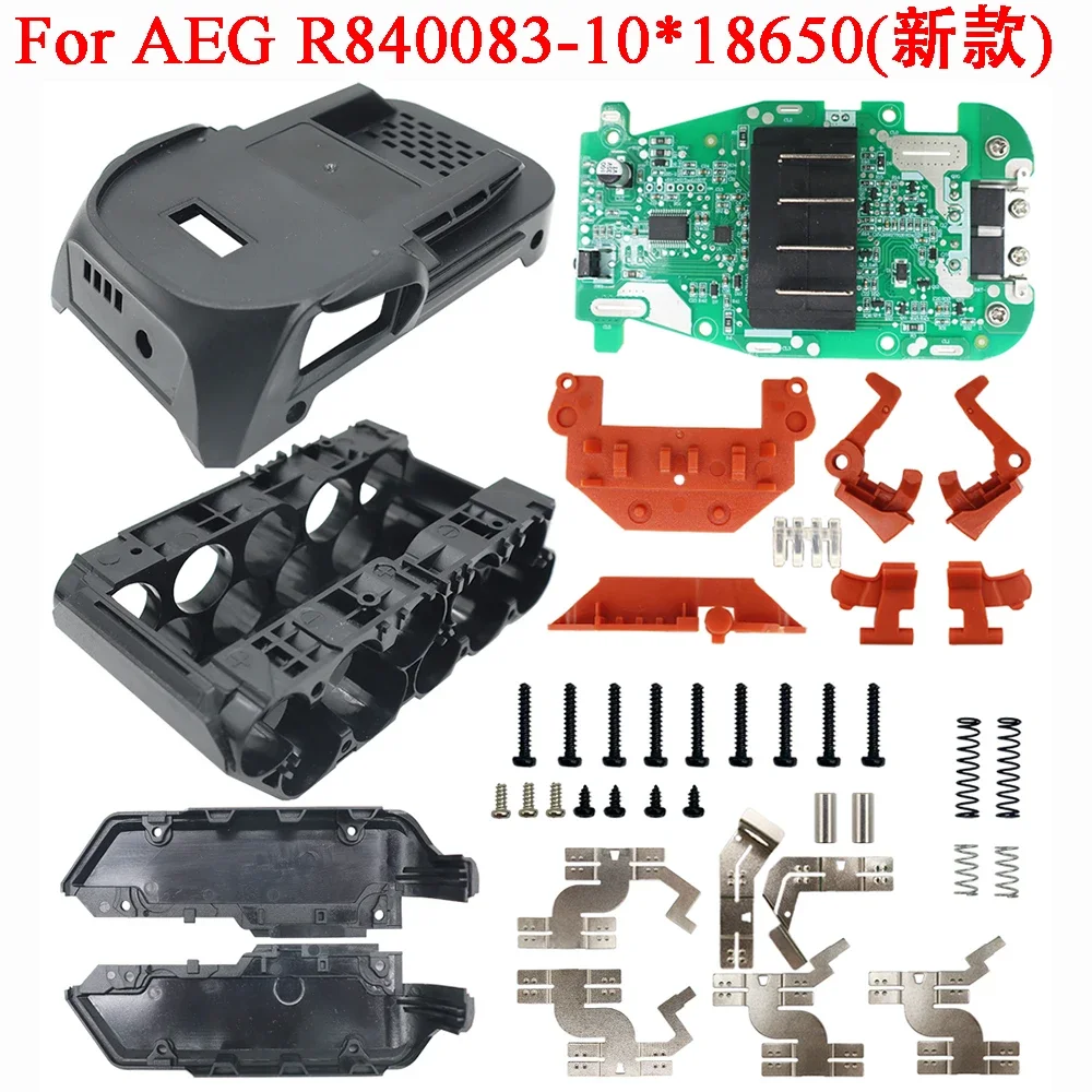 R840083 Li-ion Battery Case PCB Charging Protection Circuit Board Shells Boxs for AEG for RidGid 18V Lithium Ion Battery Housing