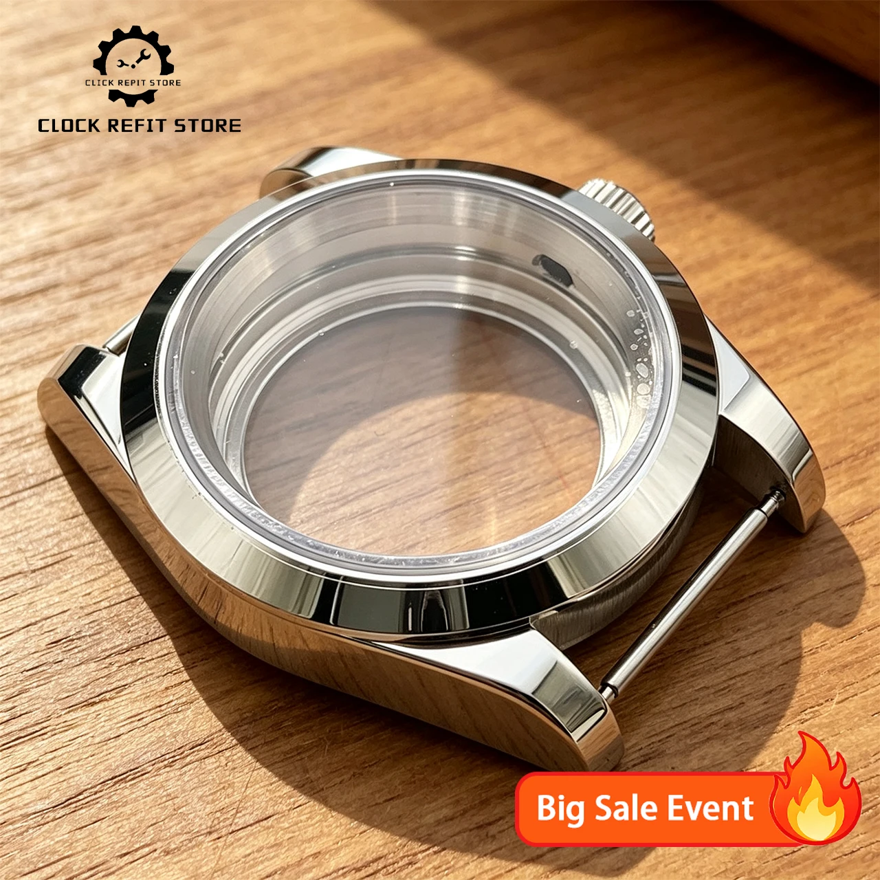 36mm 39mm Smooth Watch Case, Sapphire Crystal Waterproof Fit NH35 NH36 Miyota 8215 with Spring Bar 20mm Lug, Hot Sale Mod Parts