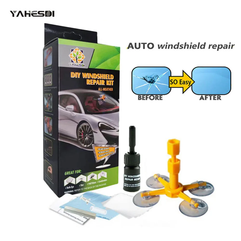 Windshield Repair Kits DIY Car Window Repair Tools Windscreen Crack Restore Glass Scratch Window Screen Polishing Car-Styling