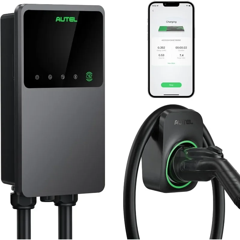 Chargeur de véhicule intérieur/extérieur, jusqu'à 40 A, 240V, niveau 2, WiFi et Bluetooth activé, EVSE, prise NEMA 14-50