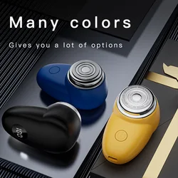 MOTAWISH mini electric shaver portable men's digital display shaver home travel mini shaver