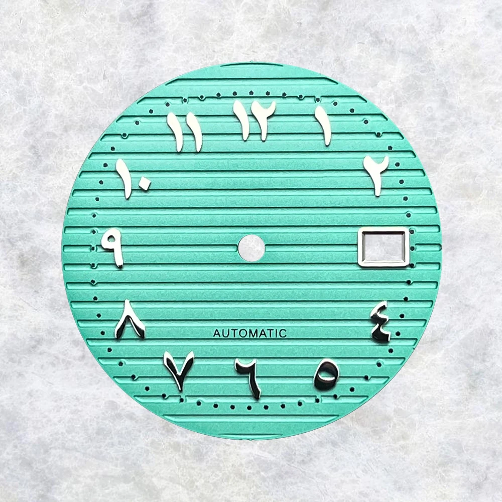 30.5mm S Logo Dial Nautilus Arabic Numerals Suitable For NH35/NH36 Automatic Movement Watch