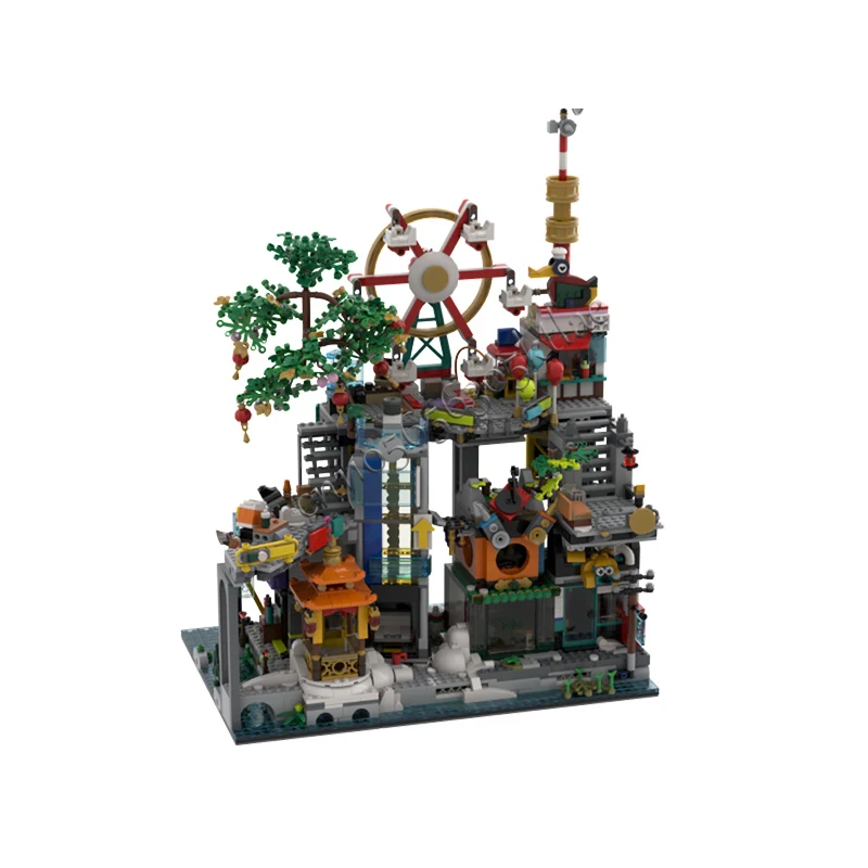 3586 PCS Construction Ninjago Megapolis MOC Customize Modular Building Block Popular Brick Creative Simple DIY Toy Birthday Gift