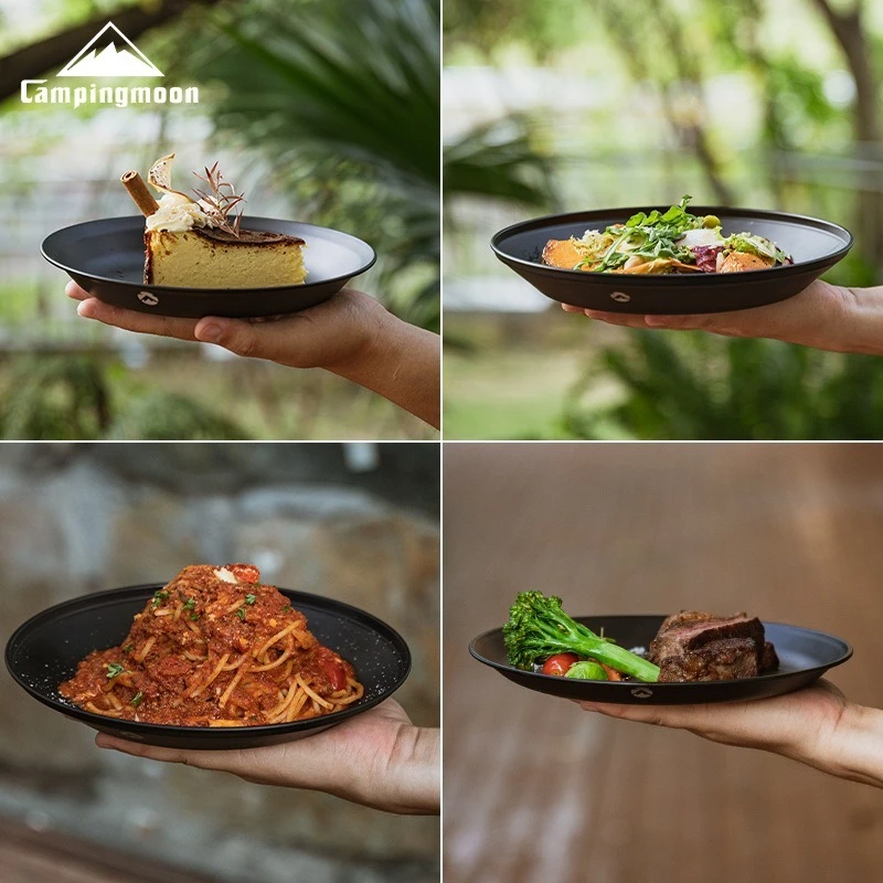 campingmoon-bks397-1s-stainless-steel-fruit-plate-camping-utensil-portable-storage-bag-picnic-dish-set