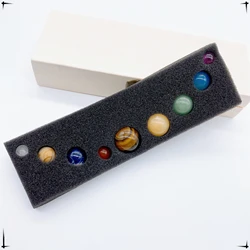 Natural Crystal 9 Planets Ball Sun System Quartz Healing Reiki Chakra Energy Sphere Model Globe Research and Teaching Home Decor