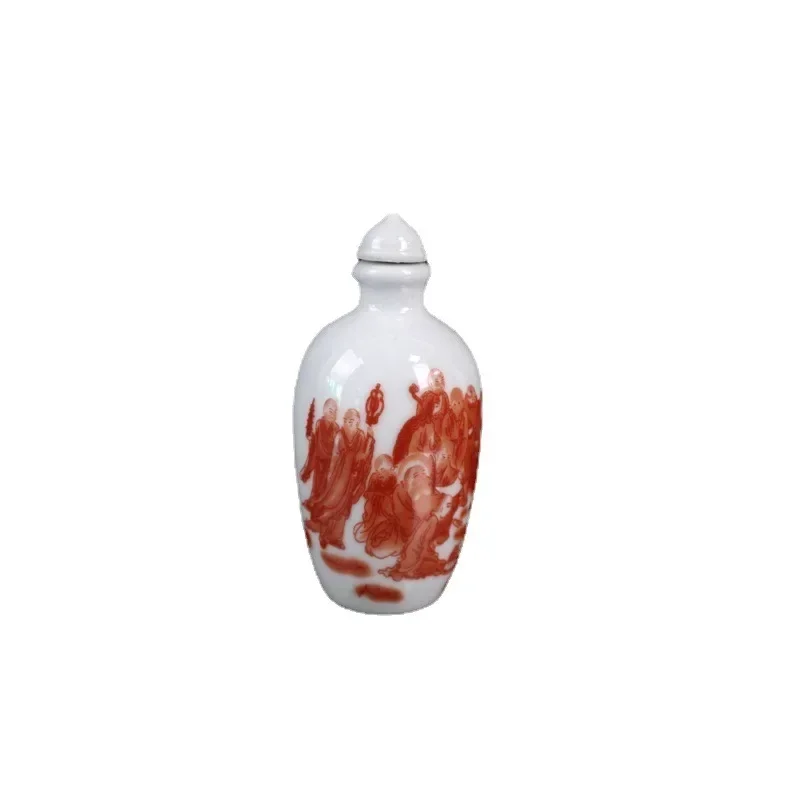 Fine Chinese Porcelain Paintting *Arhats* Snuff Bottle Crafts