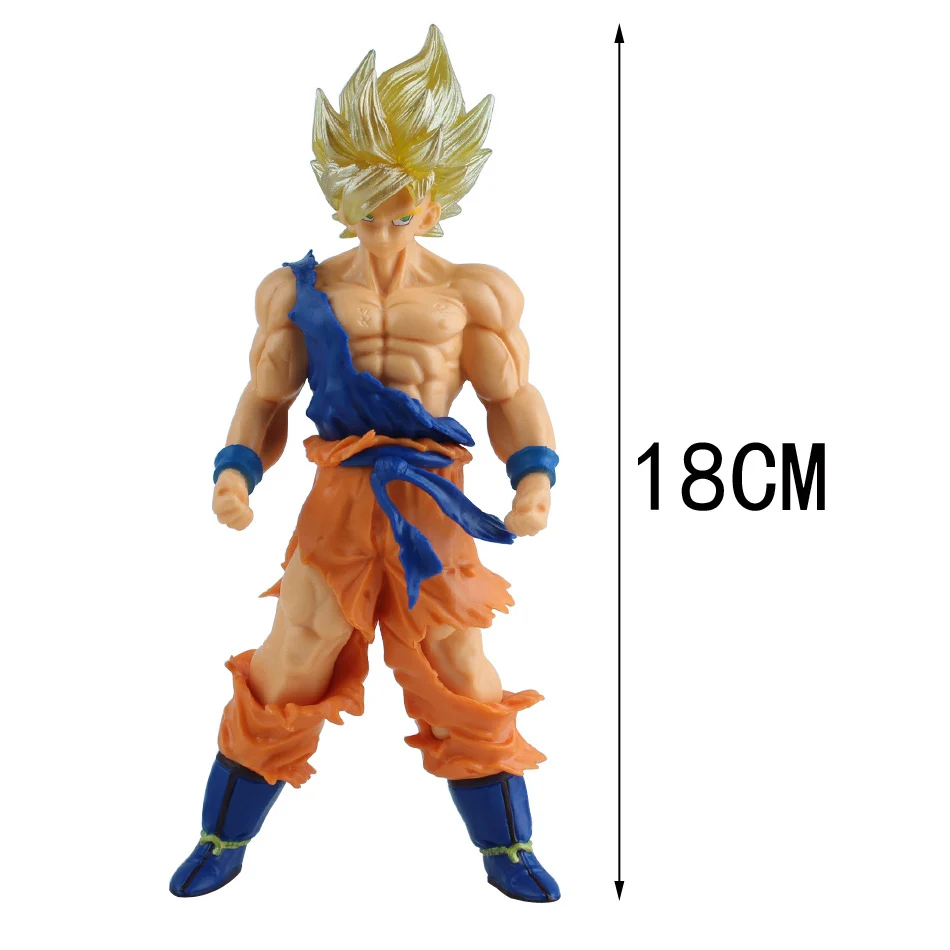 Anime Dragon Ball Z Super Saiyan Son Goku Vegeta Anime Action Figure Model Gifts Collectible Figurines for Kids 18cm