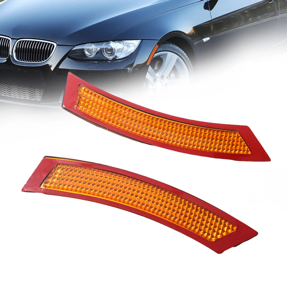 أضواء جانبية المصد الأمامي عاكس الضوء الجانب 150 جرام أصفر 2 قطعة/المجموعة 2007-2013 3 سلسلة نموذج قابل للتحويل