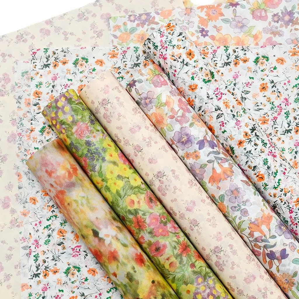 Vintage Wrapping Tissue Elegant Decorative Paper Sheets Flower Bouquet Wrapping Paper Standard Size Diy Wrapping Paper For Diy