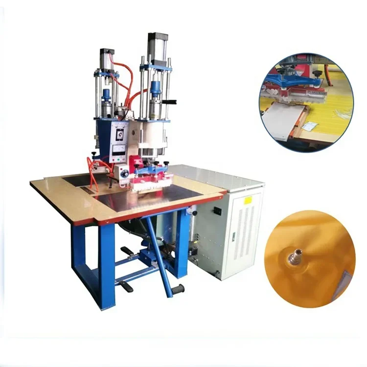 Double Head Foot Hydraulic Welding Heating LOGO Leather High Frequency Hot Press Machine