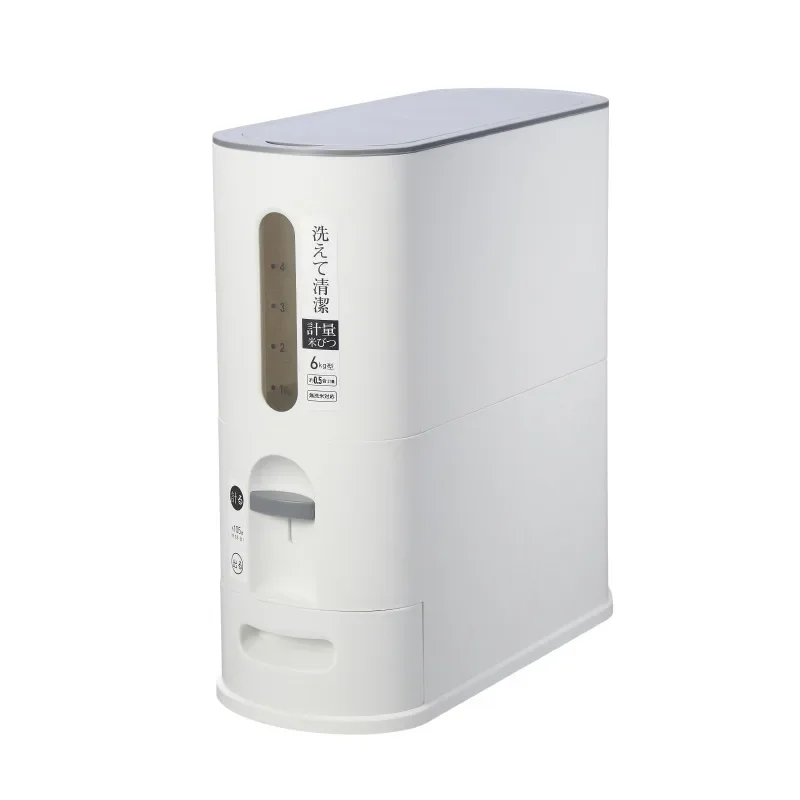  Metered Rice Storage Barrel Pest Control Moisture-Proof Grain Rice Cylinder with Lid Large Capacity Food Safe Kitchen Organizer