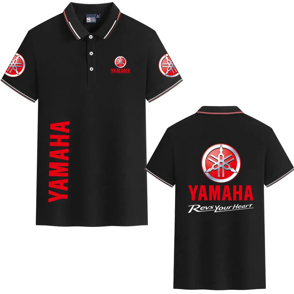 Yamaha 2026 Men's Summer Polo Shirt Short Sleeve Casual Outdoor Business Clothing Motorcycle Racing Print Men's T-shui