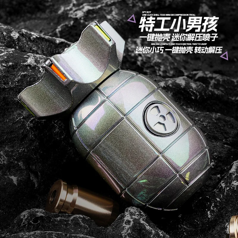 メタルマルチプレイ可能クールクリエイティブフリップエジェクションシェルedc抗ストレスおもちゃストレス解消フィジェットスピナーフィジェットおもちゃギフト