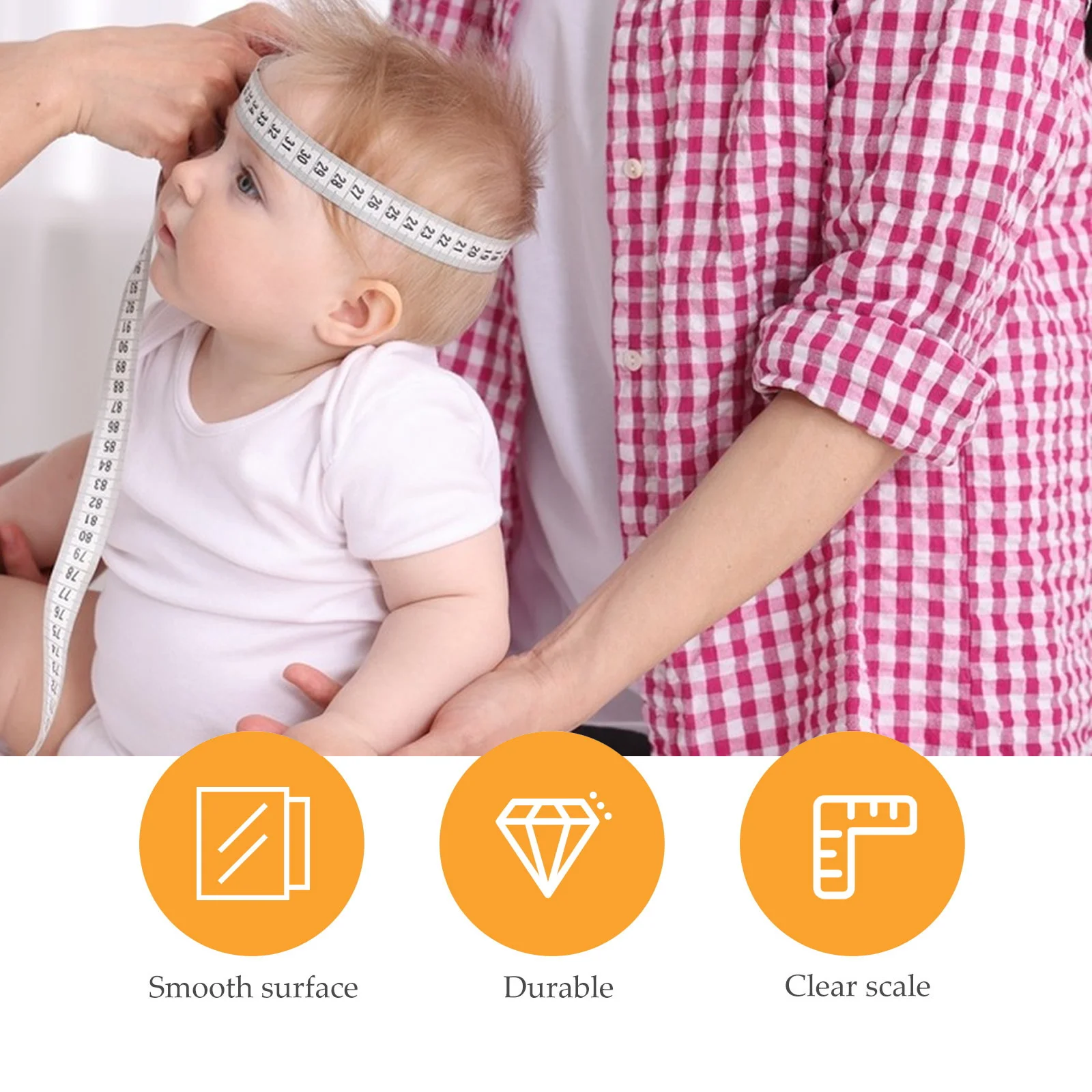 

6Pcs Head Circumference Tape Infant Measurement Plastic Durable Flexible Portable 56cm Baby Measuring Ruler Tape Measure