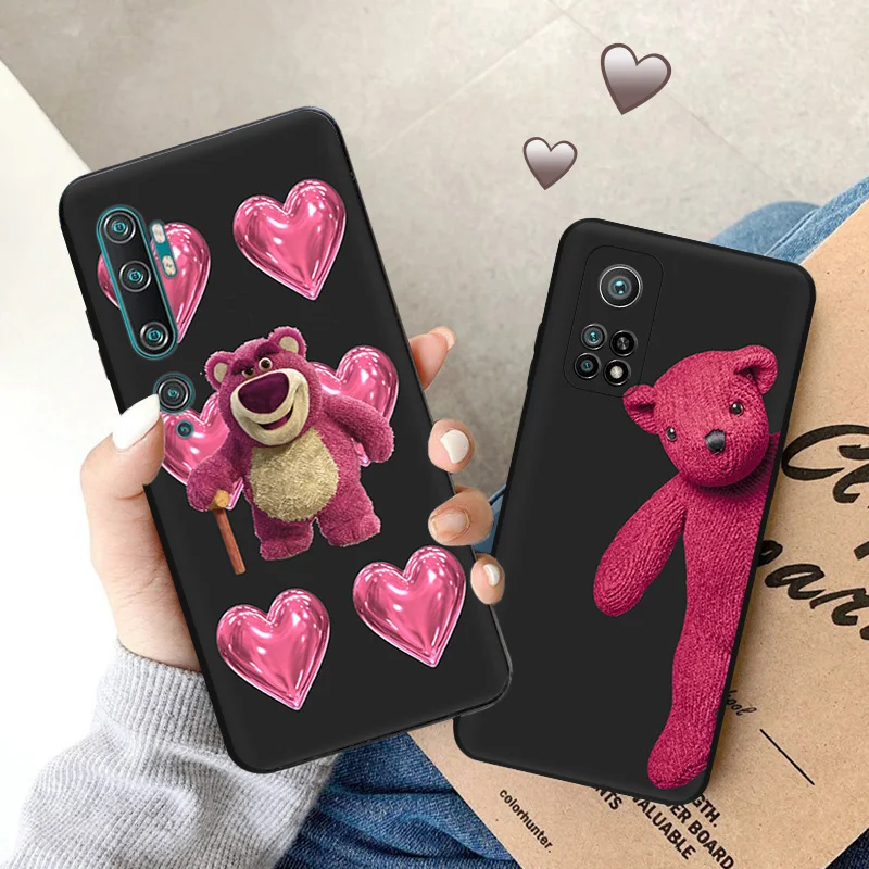 Custodia morbida in Silicone per Redmi Note 13 Pro 4G 5G 12 12c 13c Xiaomi 12t 12x 13Lite 12Lite Fashion Bear Teddy Cute Cover