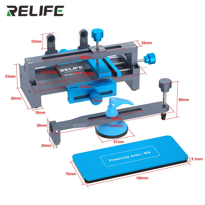 Reparasi RL-601P Max, RELIFE multifungsi bingkai korektor multifungsi layar perbaikan tekanan alat perbaikan