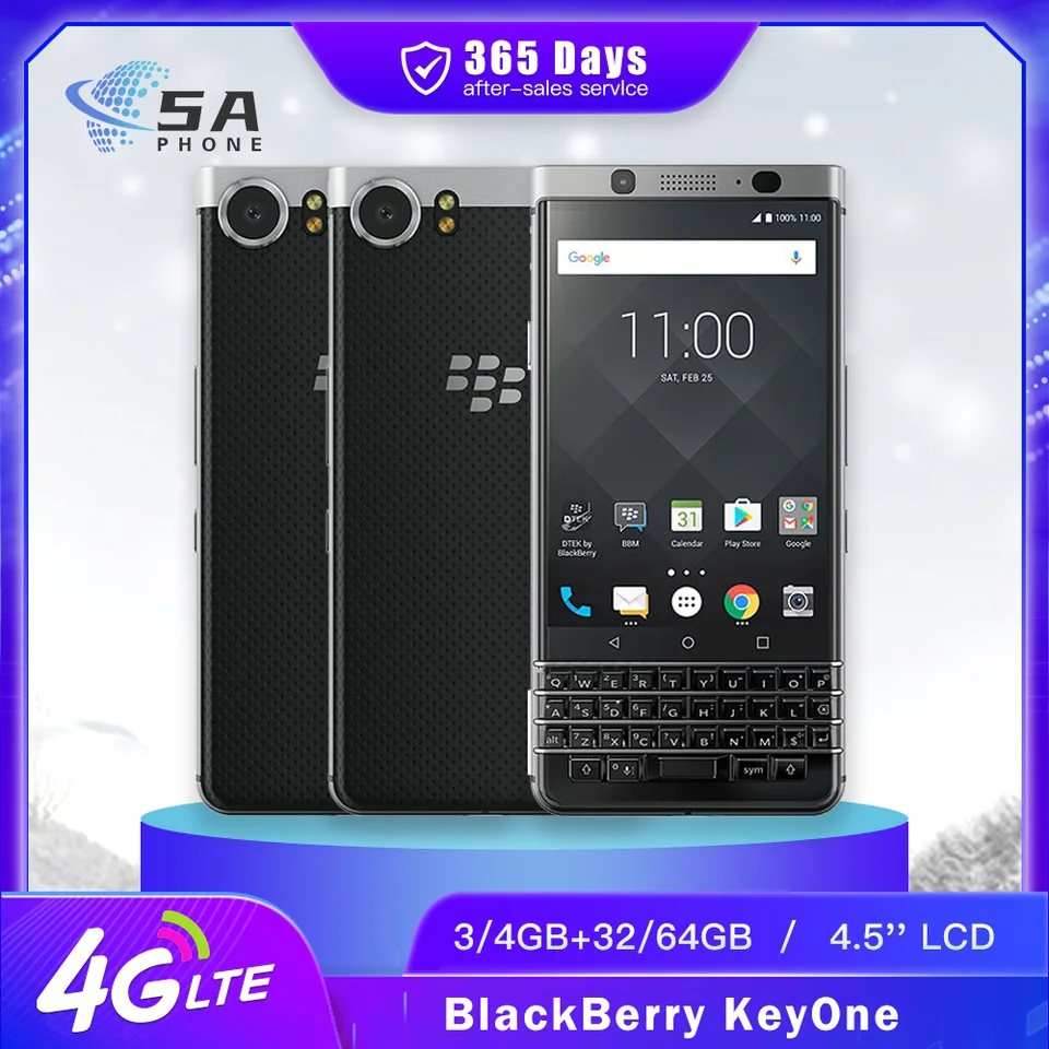 Original BlackBerry Keyone 4G LTE Mobile Phone 4.5'' 3GB+32GB
