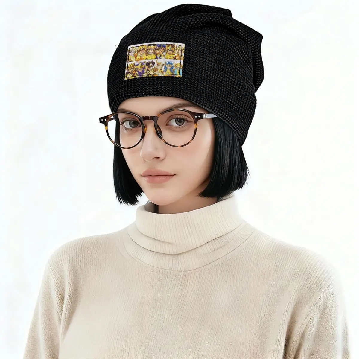 Knights Of The Zodiac Warm Fleece-Lined Cap Hip Hop Bonnet Hat Autumn Winter Outdoor Beanies Hats for Unisex Adult