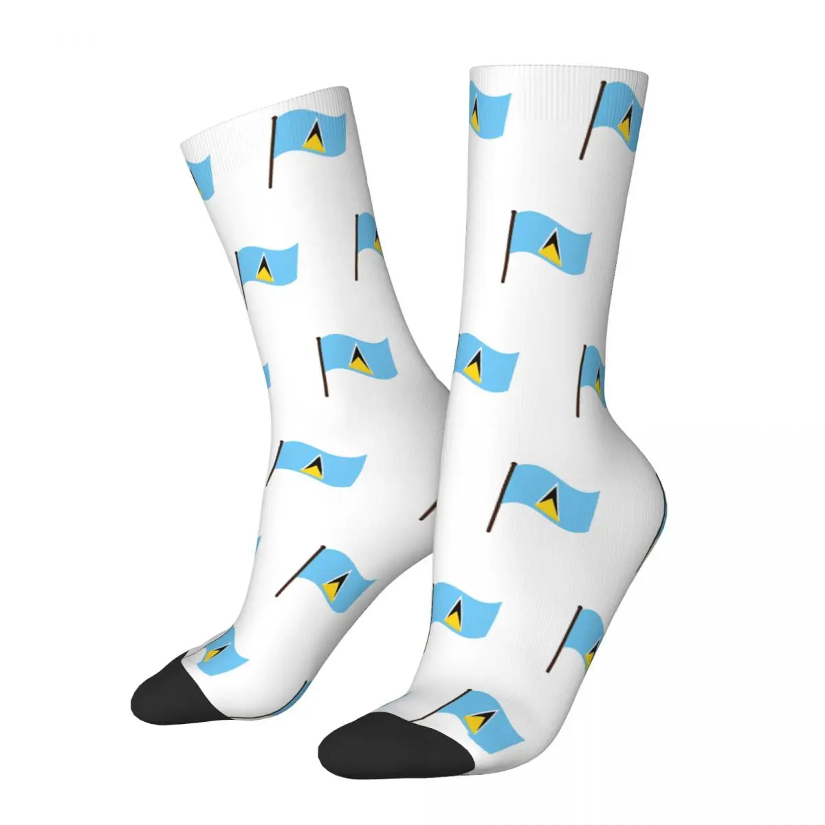 Hiver chaud coloré hommes femmes St Lucia USA Unity drapeau chaussettes absorbant la sueur chaussettes de Football