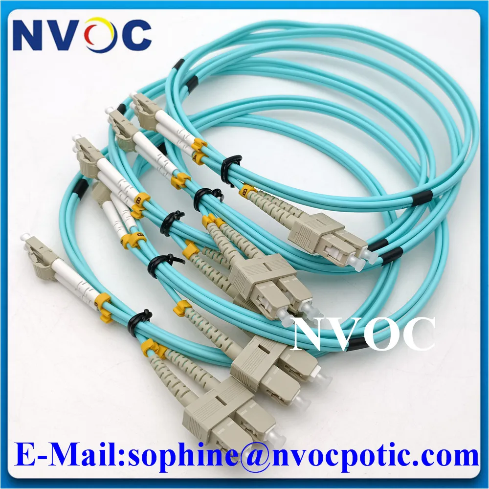 20Pcs MM(50/125),OM3-150,DX,1M,PVC/LSZH Jacket,3.0mm,SC/LCUPC-LC/UPC Fiber Optical Patch Cord SC-LC Fibre Cable Connector