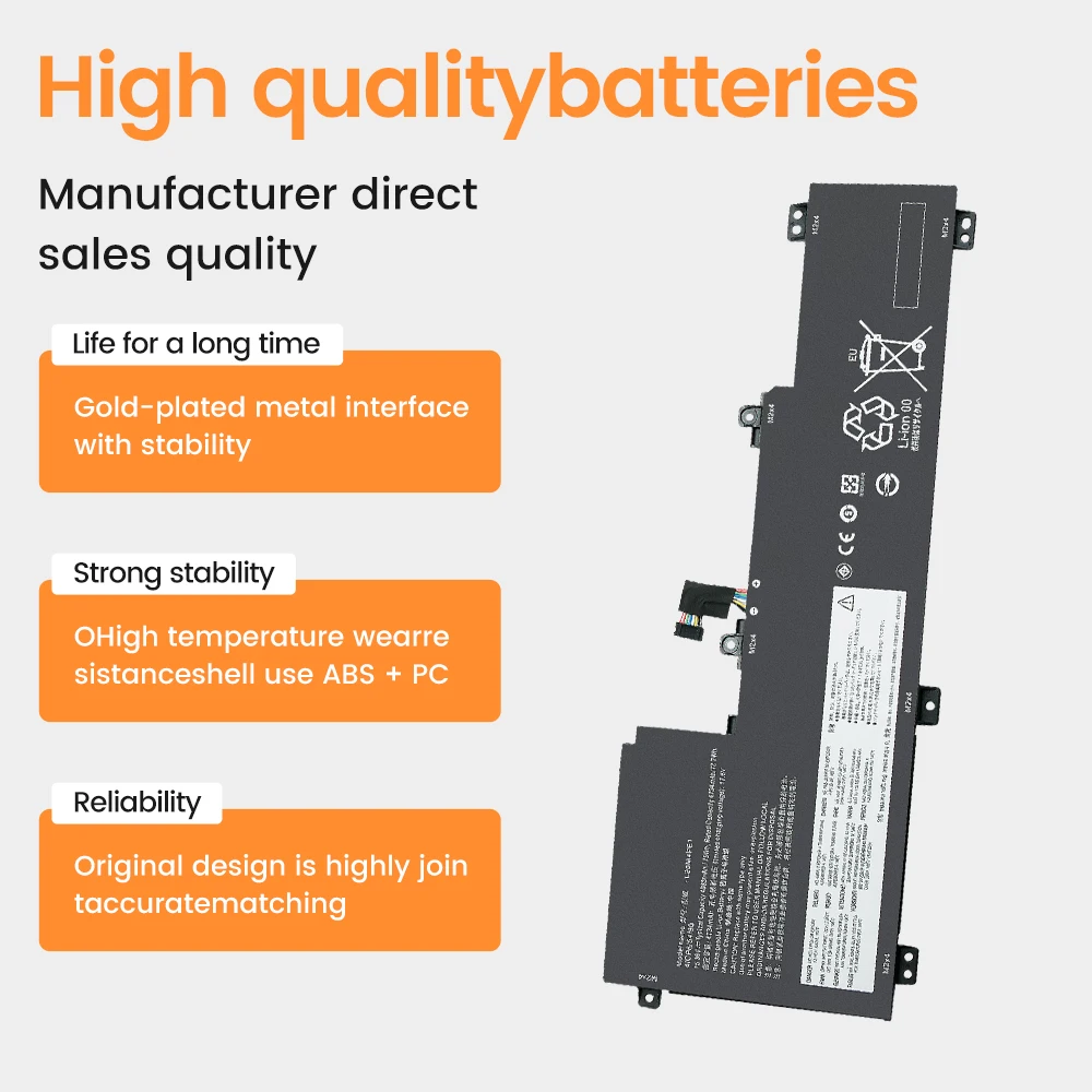 L20M4PE1 75WH Laptop Battery For Lenovo IdeaPad 5 Pro-16ACH6 Pro-16IHU6 IdeaPad Creator 5-16ACH6 Series L20C4PE1 L20L4PE1 7