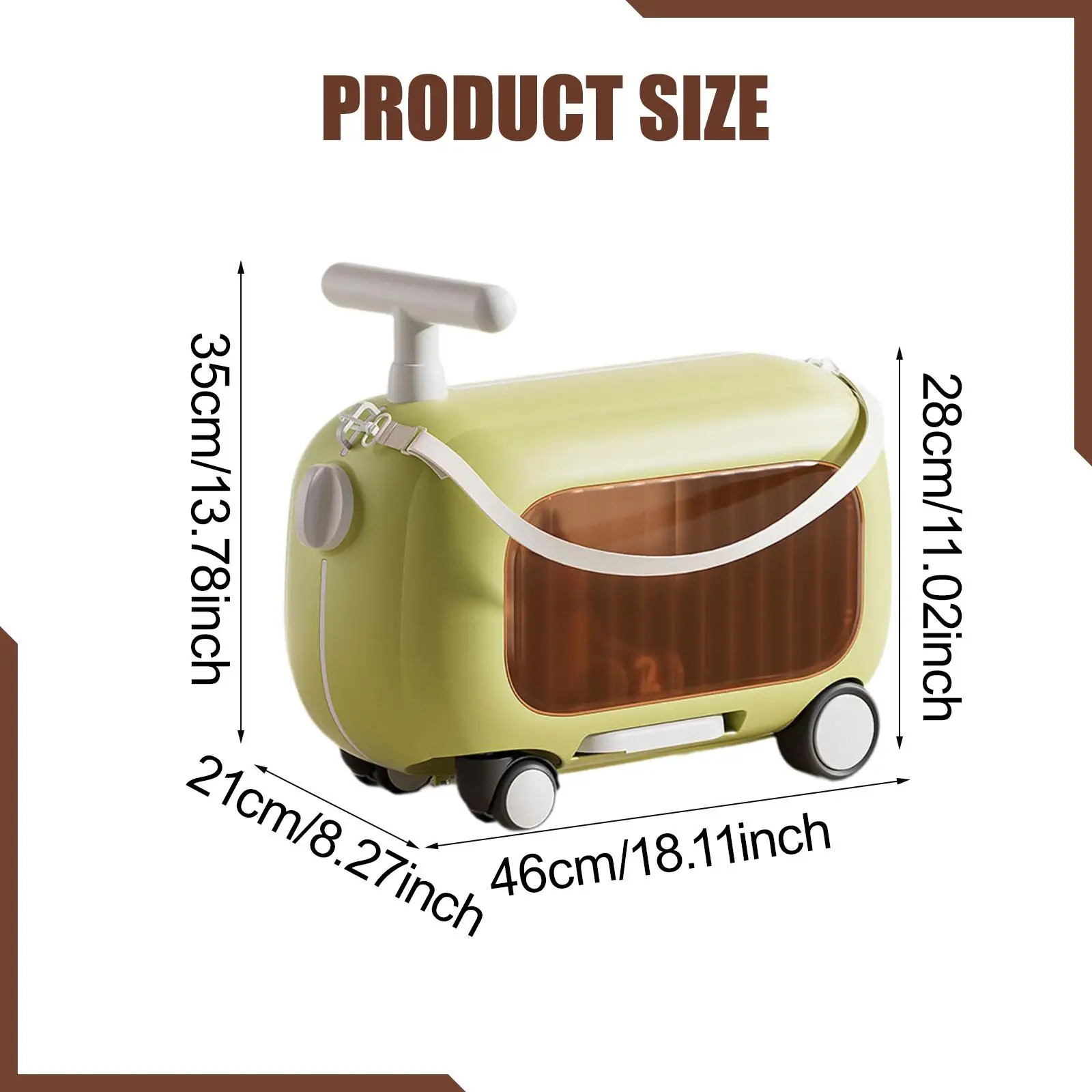 Luggage Case with Wheels Rideable Carry on Storage Carry on Luggage Children's Suitcase Luggage Set Travel Luggage - view 6