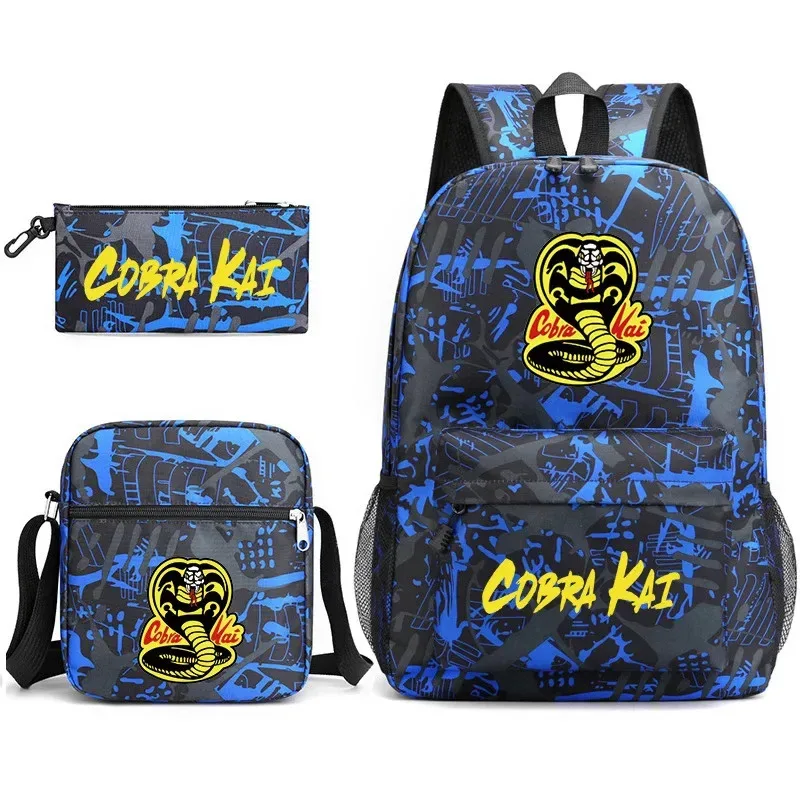 Cobra Kai Backpack Schoolbag Shoulder Bag Pencil Case Set Gift for Kids Students