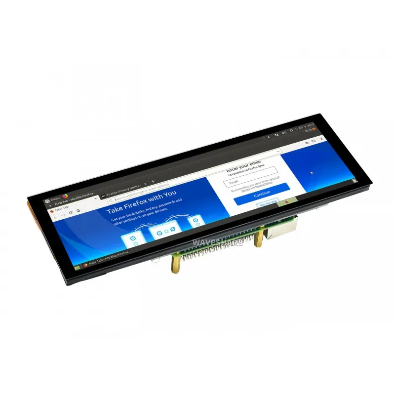 Waveshare 7.9 Inch Capacitive Touch Screen LCD 400x1280 HDMI IPS Display with Toughened Glass Cover for Raspberry Pi PC