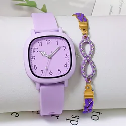 New Jelly Colors Scheme Square Case Luminous Watches Digital Graduations Students Sports Silicone Strap Quartz Watch Reloj Mujer