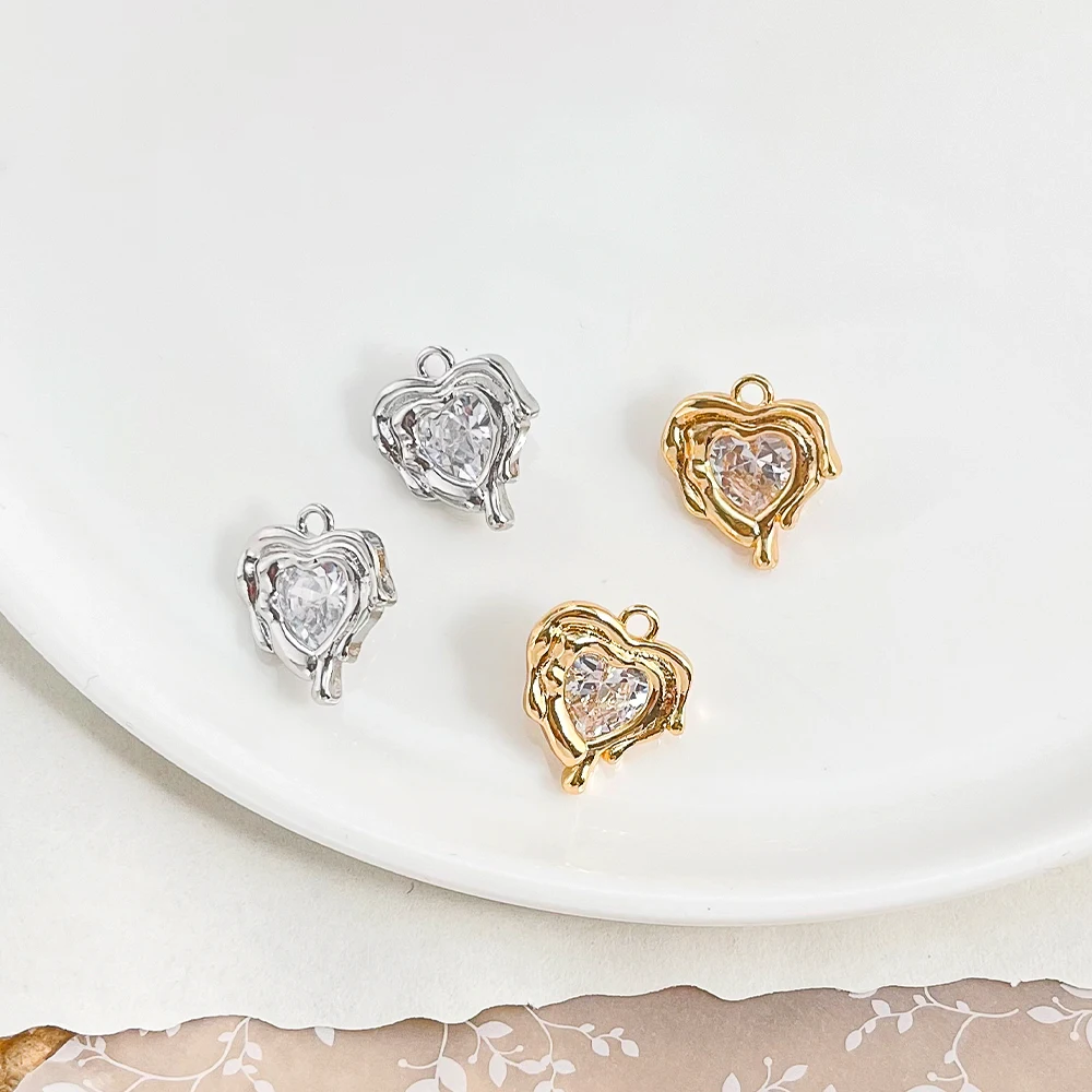 

Cordial Design 30Pcs 15*16MM Copper Pendant/Hand Made/Genuine Gold Plating/CZ Charms/Heart Shape/Jewelry Accessories #195815