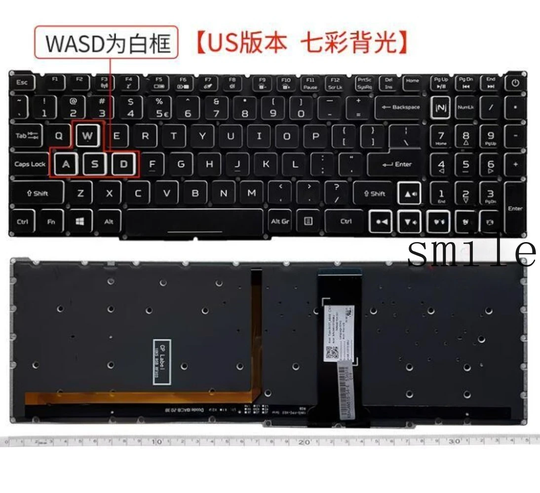 

Клавиатура с RGB-подсветкой для Acer Predator Helios 300 PH315-52 PH315-53 PH317-53 (US-раскладка)