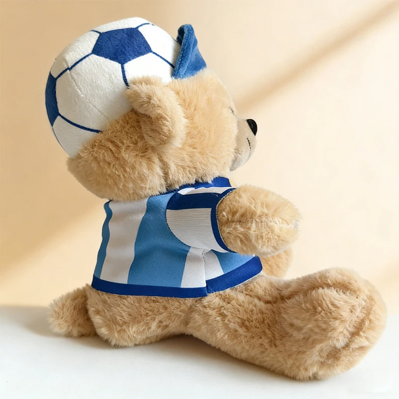 Sitting Height 22cm - Football Bear Plush Toy, Cute Teddy Bear Design, Made of Soft, Skin-Friendly, and Non-Shedding Fabric, with Removable Jersey, Is a Great Gift Choice for Fans