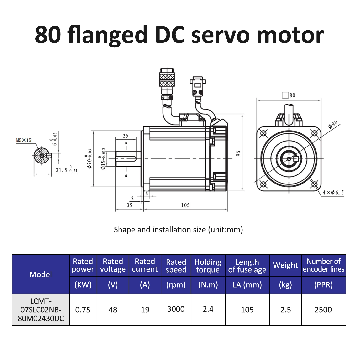 Lichuan DS-C Low Voltage 48V 19A 750W Servo Motor Driver Controller 3000RPM IP65 2.4N.m DC Servo Motor Drivers Kit for Laser&3D