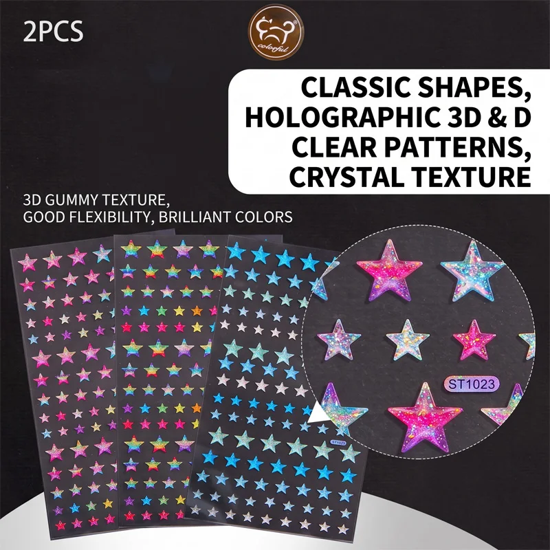 2PCS Self-Adhesive Diamond Stickers Music Festival Party Rhinestones Face Decoration Self-Adhesive DIY Stickers Adhesive