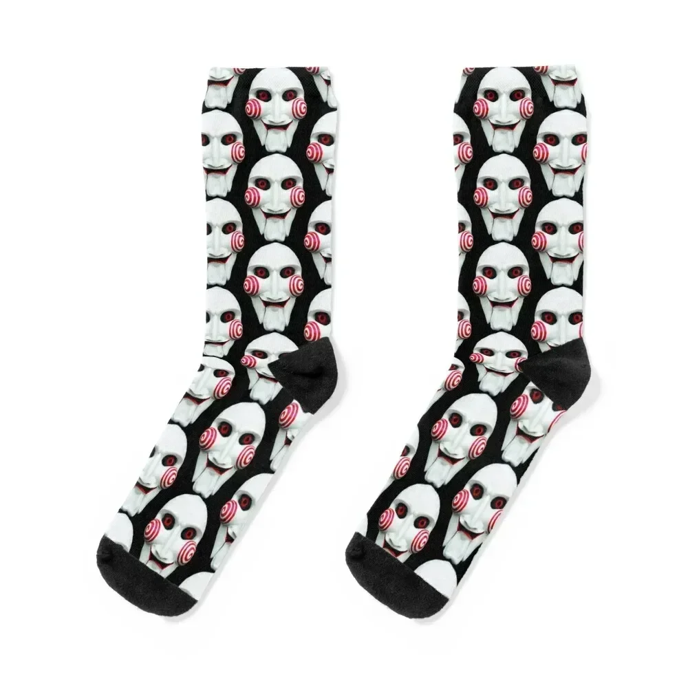 Saw Mask Sticker Socks basketball aesthetic hip hop Stockings Women's Socks Men's