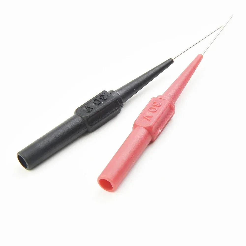 10/2pcs Insulation Piercing Needle Non-destructive Multimeter Test Probes Measuring Device 30V Suitable For Banana Plug