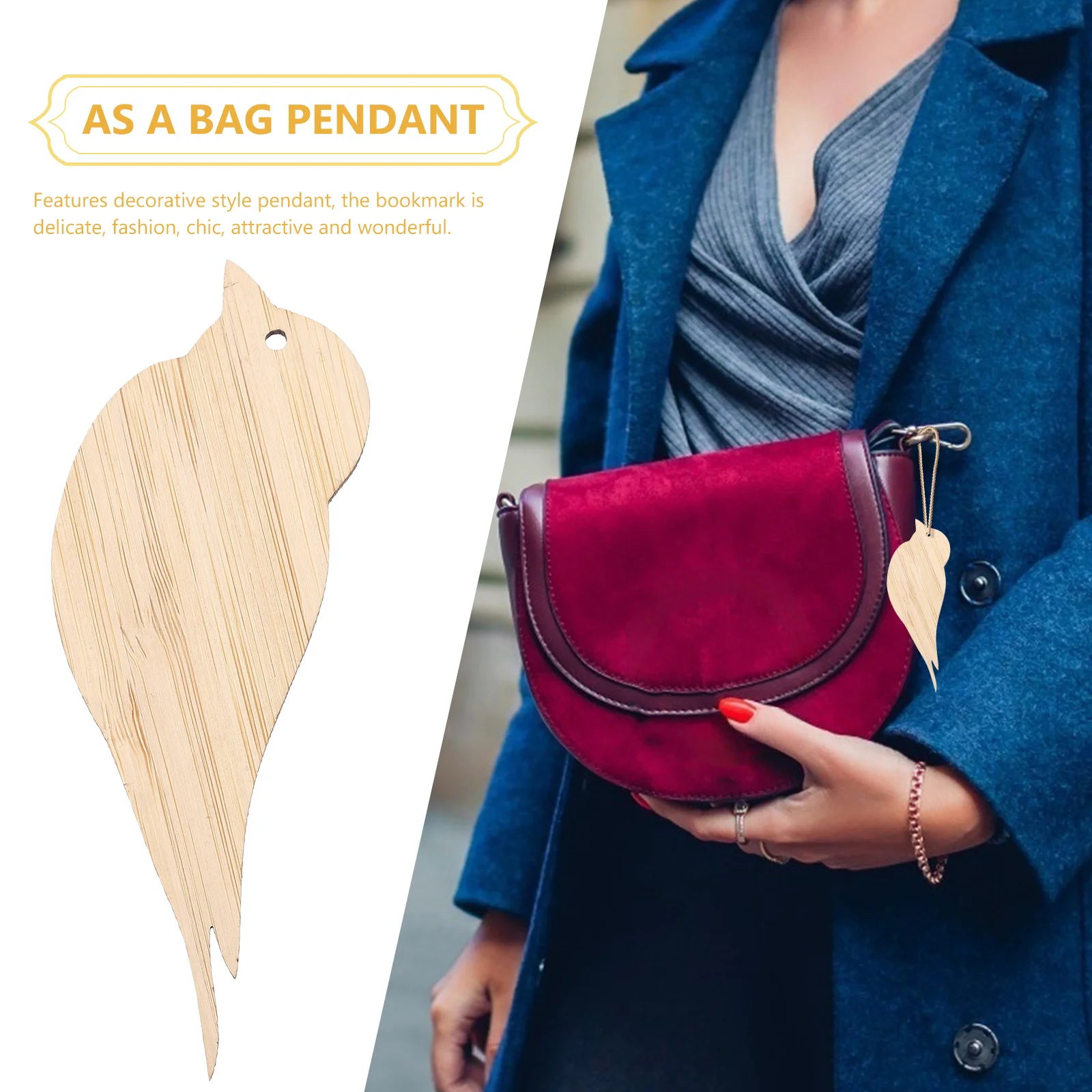 

6pcs Bamboo Bookmarks 0.2Cm Thick Unfinished Blank Diy Bookmarkers Material For Graduation Gift Student Stationery Craft