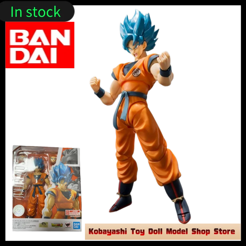 

Spot Genuine Bandai SHF Dragon Ball Super Blue Hair Son Goku Super Blue Super Saiyan God Movable